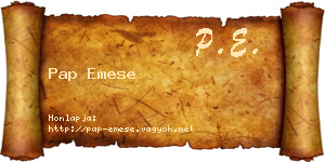 Pap Emese névjegykártya