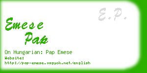 emese pap business card